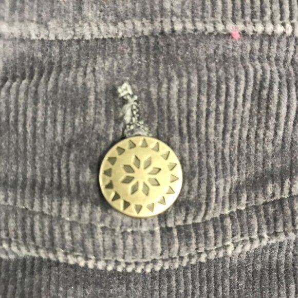 CABELAS Chore Trucker Jacket Cotton Corduroy Blue Gray Zip Womens M - Picture 8 of 9